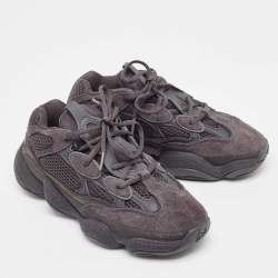 Yeezy x Adidas Black Suede and Mesh Yeezy 500 Utility Black Sneakers Size 38 2/3