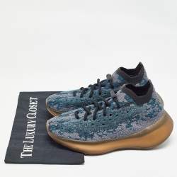 Pre Owned Yeezy x Adidas Blue Knit Fabric Boost 380 Covellite Sneakers Size 38