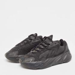 Pre Owned Yeezy x Adidas Black Nylon Boost 700 MNVN Triple Black Sneakers Size 39 1/3