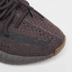 Pre Owned Yeezy x Adidas Black Knit Fabric Boost 350 V2 Cinder Sneakers Size 36 2/3 