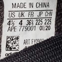 Pre Owned Yeezy x Adidas Black Knit Fabric Boost 350 V2 Cinder Sneakers Size 36 2/3 