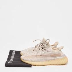 Pre Owned Yeezy x Adidas Pink Knit Fabric Boost 350 V2 Synth Non Reflective Sneakers Size 39 1/3