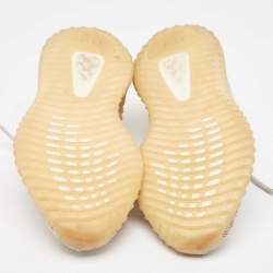 Pre Owned Yeezy x Adidas Pink Knit Fabric Boost 350 V2 Synth Non Reflective Sneakers Size 39 1/3