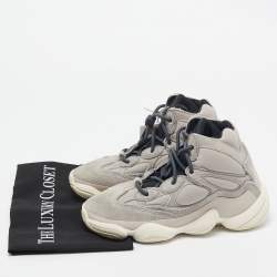 Yeezy x Adidas Grey Suede and Leather Yeezy 500  Sneakers Size 37.5