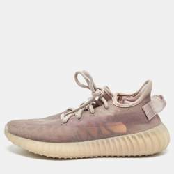 Pre Owned Yeezy x Adidas Brown Mesh Boost 350 V2 Mono Mist Sneakers Size 38