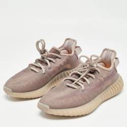 Pre Owned Yeezy x Adidas Brown Mesh Boost 350 V2 Mono Mist Sneakers Size 38