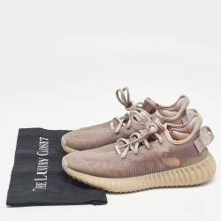 Pre Owned Yeezy x Adidas Brown Mesh Boost 350 V2 Mono Mist Sneakers Size 38