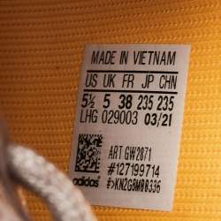 Pre Owned Yeezy x Adidas Brown Mesh Boost 350 V2 Mono Mist Sneakers Size 38