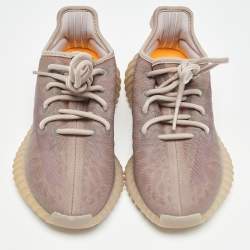 Pre Owned Yeezy x Adidas Brown Mesh Boost 350 V2 Mono Mist Sneakers Size 38