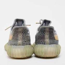 Pre Owned Yeezy x Adidas Blue Knit Fabric Boost 350 V2 Ash Blue Sneakers Size 38 2/3