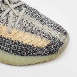 Pre Owned Yeezy x Adidas Blue Knit Fabric Boost 350 V2 Ash Blue Sneakers Size 38 2/3