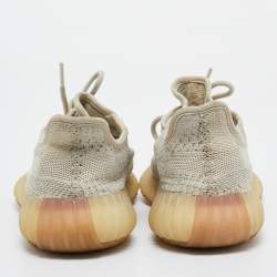 Yeezy x adidas Beige/Grey Knit Fabric Boost 350 V2 Citrin Sneakers Size 371/3