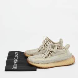 Yeezy x adidas Beige/Grey Knit Fabric Boost 350 V2 Citrin Sneakers Size 371/3