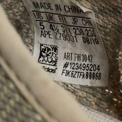 Yeezy x adidas Beige/Grey Knit Fabric Boost 350 V2 Citrin Sneakers Size 371/3