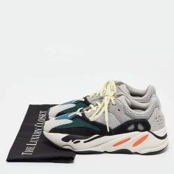 Pre Owned Yeezy x Adidas Multicolor Leather and Suede Boost 700 Wave Runner Sneakers Size 39 1/3