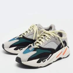 Pre Owned Yeezy x Adidas Multicolor Leather and Suede Boost 700 Wave Runner Sneakers Size 39 1/3