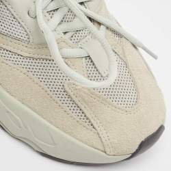 Pre Owned Yeezy x Adidas Grey Suede and Knit Fabric Boost 700 Salt Details Sneakers Size 37 1/3