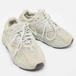 Pre Owned Yeezy x Adidas Grey Suede and Knit Fabric Boost 700 Salt Details Sneakers Size 37 1/3