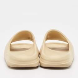 Pre Owned Yeezy x Adidas Cream Rubber Bone Slides Size 36.5