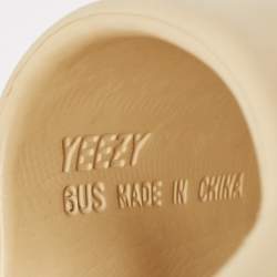 Pre Owned Yeezy x Adidas Cream Rubber Bone Slides Size 36.5