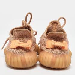 Yeezy x Adidas Orange Knit Fabric Boost 350 V2 Clay Sneakers Size 36