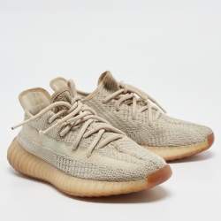 Yeezy x Adidas Pale Green Knit Fabric Boost 350 V2 Citrin (Non Reflective) Sneakers Size 37 1/3