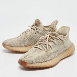 Yeezy x Adidas Pale Green Knit Fabric Boost 350 V2 Citrin (Non Reflective) Sneakers Size 37 1/3