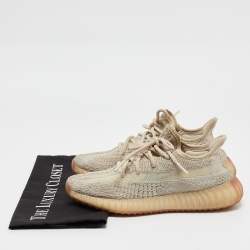 Yeezy x Adidas Pale Green Knit Fabric Boost 350 V2 Citrin (Non Reflective) Sneakers Size 37 1/3