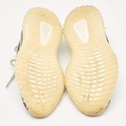 Pre Owned Yeezy x Adidas Beige/Brown Knit Fabric Boost 350 V2 Zyon Sneakers Size 37 1/3