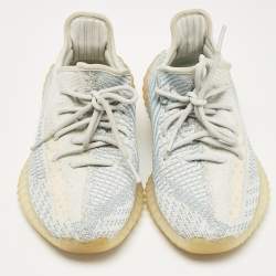 Yeezy x Adidas Blue/White Knit Fabric Boost 350 V2 Cloud White Non-Reflective Sneakers 40 2/3 