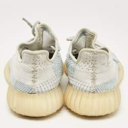 Yeezy x Adidas Blue/White Knit Fabric Boost 350 V2 Cloud White Non-Reflective Sneakers 40 2/3 