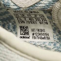 Yeezy x Adidas Blue/White Knit Fabric Boost 350 V2 Cloud White Non-Reflective Sneakers 40 2/3 