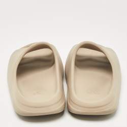 Pre Owned Yeezy x Adidas Beige Rubber Pure Slides Size 38.5