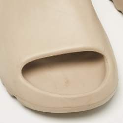 Pre Owned Yeezy x Adidas Beige Rubber Pure Slides Size 38.5