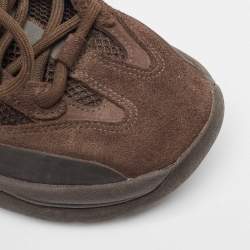 Pre Owned Yeezy x Adidas Brown Suede and Mesh Oil Desert Boots Size 39 1/3