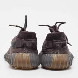 Pre Owned Yeezy x Adidas Black Knit Fabric Boost 350 V2 Cinder Sneakers Size 41 1/3