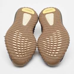 Pre Owned Yeezy x Adidas Black Knit Fabric Boost 350 V2 Cinder Sneakers Size 41 1/3