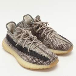 Pre Owned Yeezy x Adidas Multicolor Knit Fabric Boost 350 V2 "Zyon" Low Top Sneakers Size 39 1/3