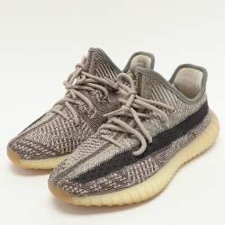 Pre Owned Yeezy x Adidas Multicolor Knit Fabric Boost 350 V2 "Zyon" Low Top Sneakers Size 39 1/3