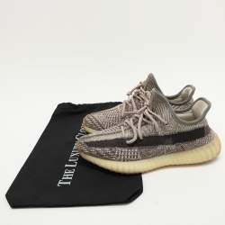 Pre Owned Yeezy x Adidas Multicolor Knit Fabric Boost 350 V2 "Zyon" Low Top Sneakers Size 39 1/3