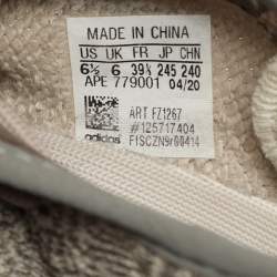 Pre Owned Yeezy x Adidas Multicolor Knit Fabric Boost 350 V2 "Zyon" Low Top Sneakers Size 39 1/3