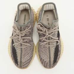 Pre Owned Yeezy x Adidas Multicolor Knit Fabric Boost 350 V2 "Zyon" Low Top Sneakers Size 39 1/3