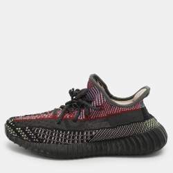 Yeezy x Adidas Multicolor Knit Fabric Boost 350 V2 "Yecheil" Low Top Sneakers 39 1/3