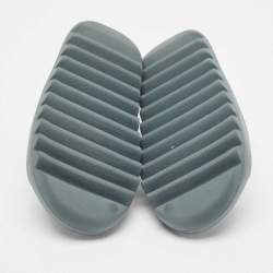 Pre Owned Yeezy x Adidas Grey Rubber Foam Slate Grey Slides Size 39