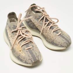 Yeezy x Adidas Grey/Beige Knit Fabric Boost 380 Mist Sneakers Size 38