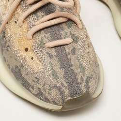 Yeezy x Adidas Grey/Beige Knit Fabric Boost 380 Mist Sneakers Size 38