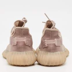 Pre Owned Yeezy x Adidas Brown Mesh Boost 350 V2 Mono Mist Sneakers Size 40 2/3