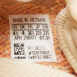 Pre Owned Yeezy x Adidas Multicolor Knit Fabric Boost 350 V2 Mx-Oat  Sneakers Size 36 1/3