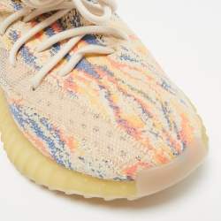 Pre Owned Yeezy x Adidas Multicolor Knit Fabric Boost 350 V2 Mx-Oat  Sneakers Size 36 1/3