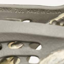 Pre Owned Yeezy x Adidas Grey/Cream Rubber Foam RNNR MXT Moon Gray Sneakers Size 40.5